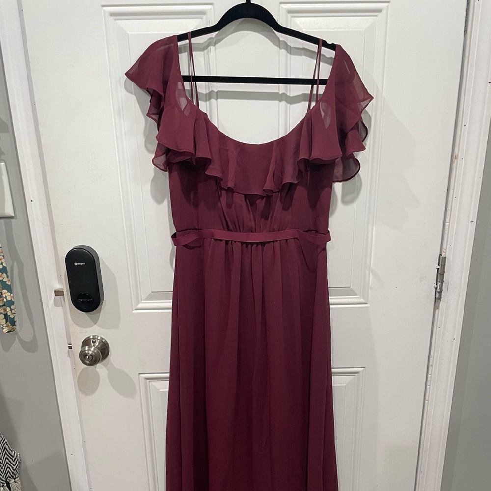 Size 10 burgundy bridesmaid dress